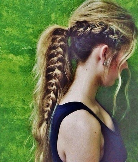 Ponytail Hairstyle with Braid