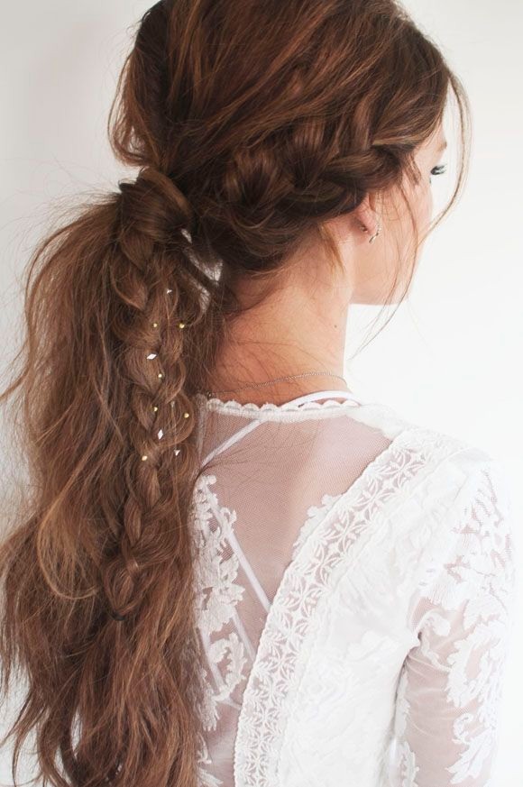 Ponytail Hairstyle with Braids