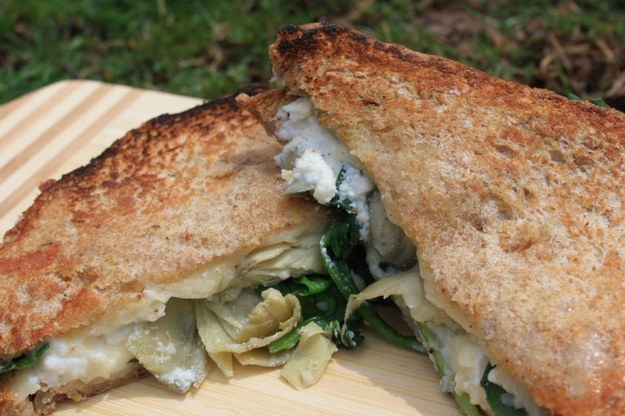 Spinach and Artichoke Grilled Cheese