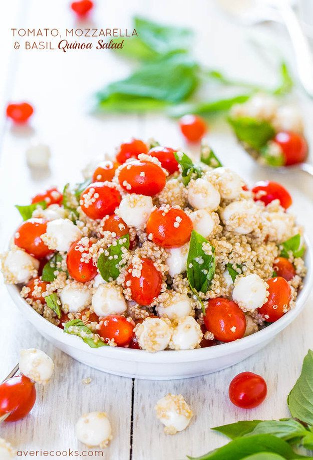 Tomato, Mozzarella and Basil Quinoa Salad