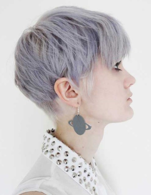 Trendy Pixie Haircut for Blue Hair