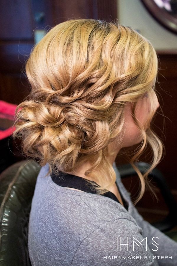 Twisted Side Updo for Curly Hair