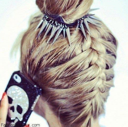 Upside Down French Braid