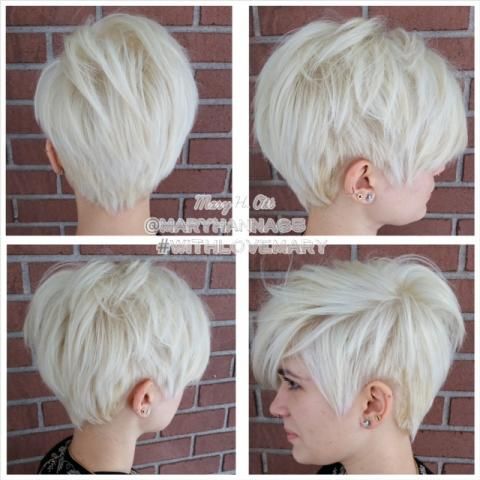 Blond Pixie Haircut for Short Hair