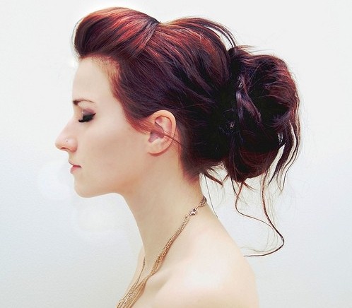 Retro Styled Bouffant Updo Hairstyle