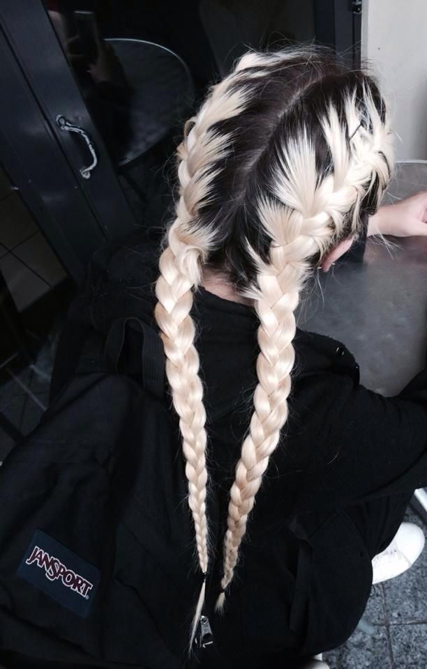 Braided Hairstyle for Blond Ombre Hair