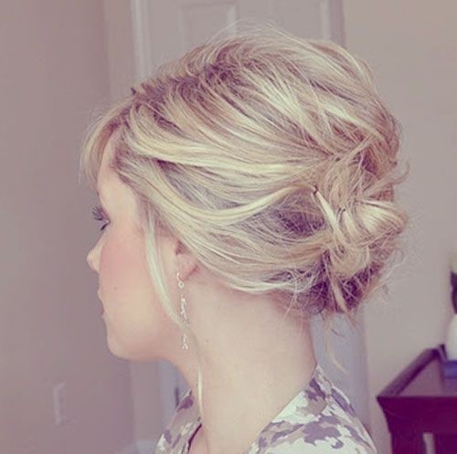 Bridesmaid Updo Hairstyle Idea for Short Hair