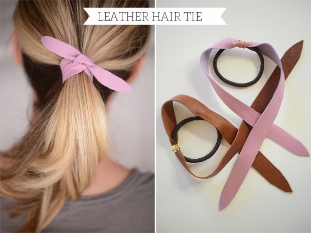 DIY Hair Accessories - Leather Tie