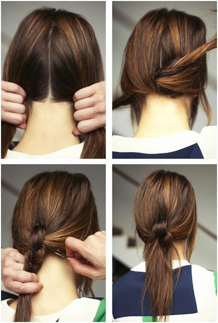 Knotted Ponytail Hairstyle for Girls