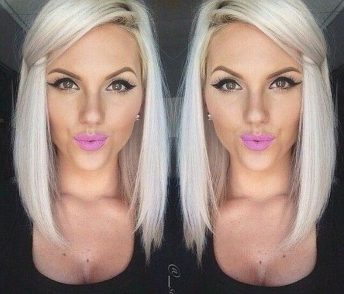 Long Straight Bob Haircut for Blond Hair