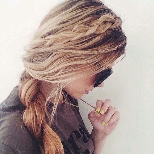 Loose Side Braid Ponytail