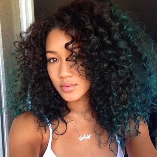 Medium Curly Hairstyle for Black Hair
