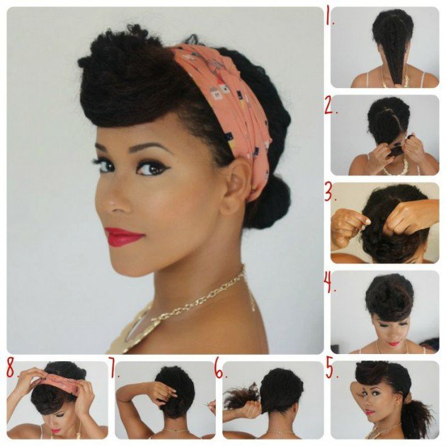 Pin Up Hairtsyle with Bandana Tutorial