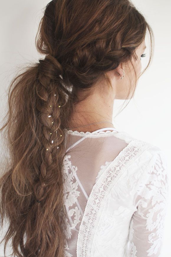 Ponytail Hairstyle with Braid