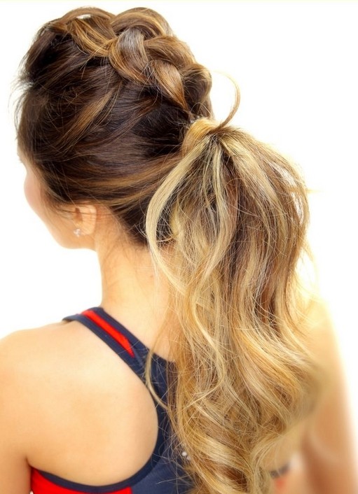 Pretty Braided Ponytail for Long Hair