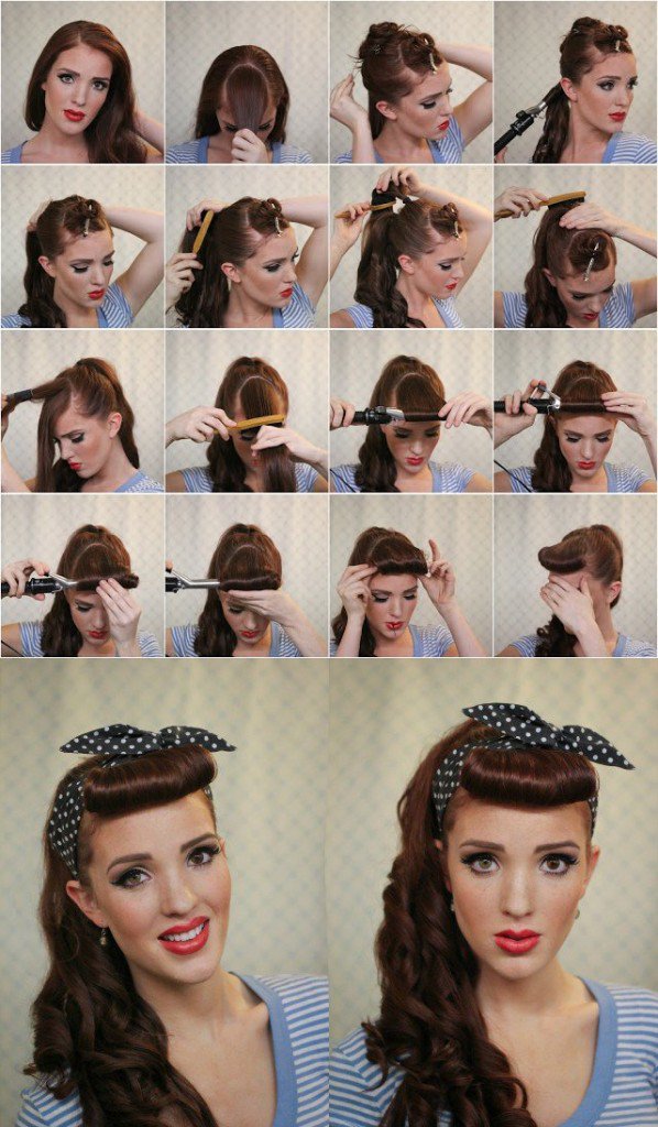 Retro Hairstyle Idea With Bandanna