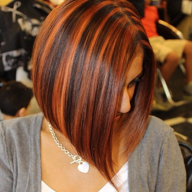 Short Bob Haircut with Blonde Highlights