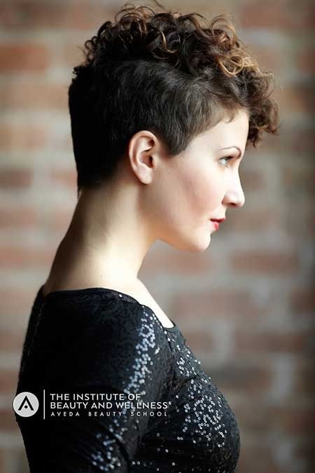 Short Pixie Haircut for Curly Hair