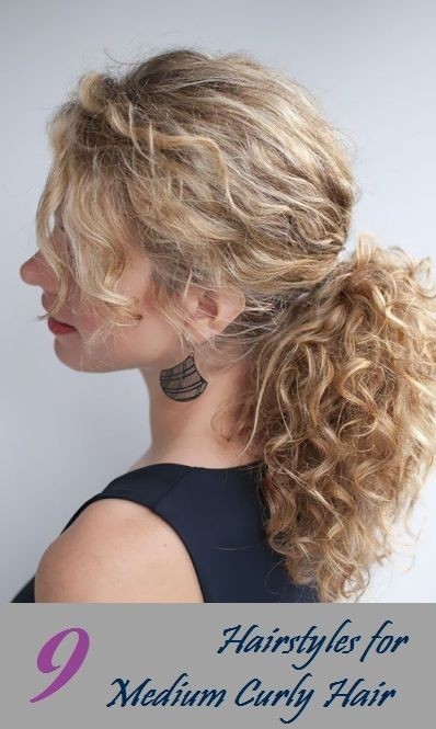 Simple Ponytail Hairstyle for Curly Hair