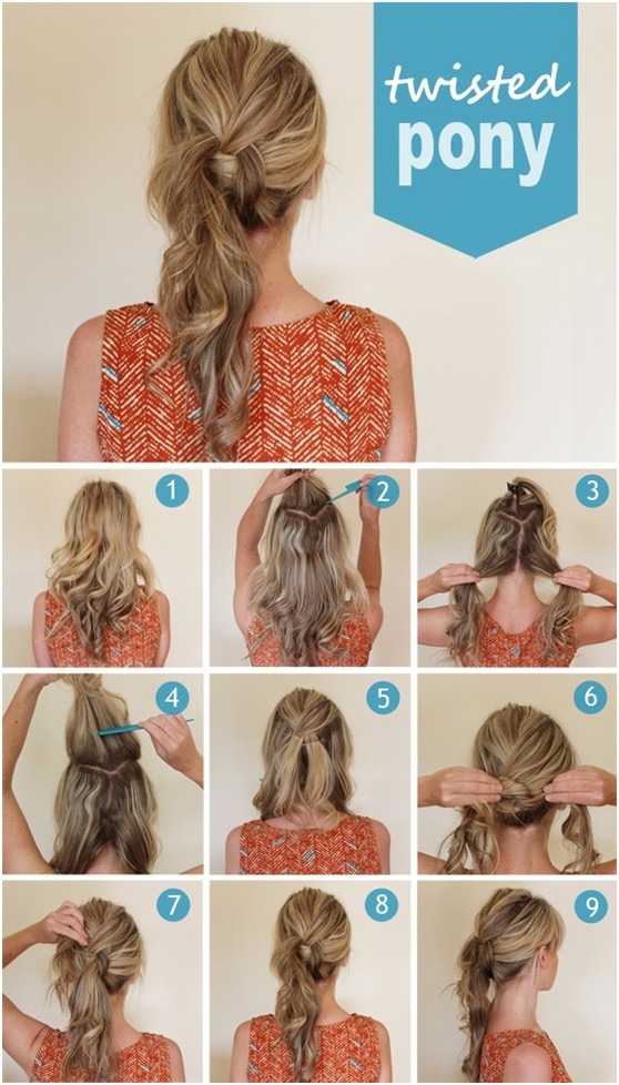 Twisted Ponytail Hairstyle Tutorial