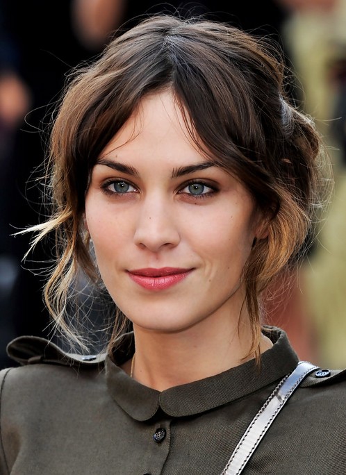 Alexa Chung Low Bun Hairstyle