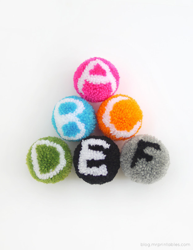 An Alphabet Pom-pom