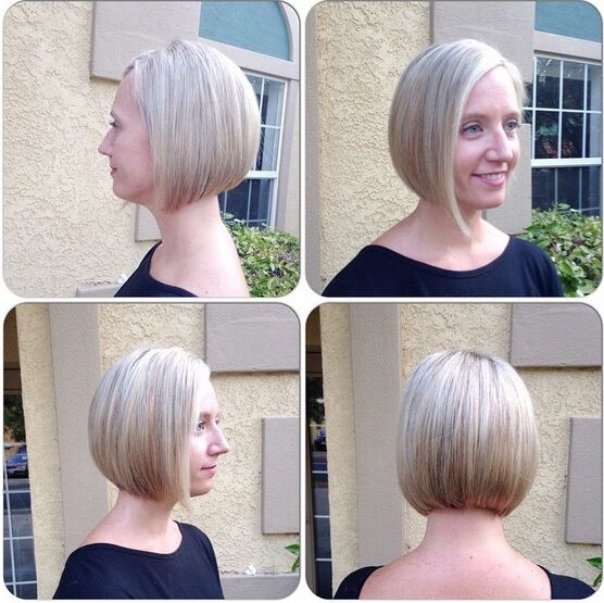 Asymmetrical A-line Bob Haircut for Short Hair