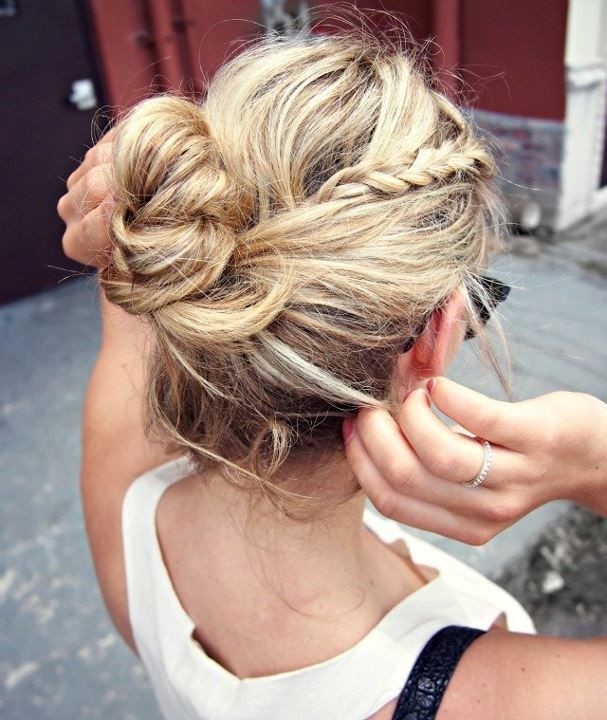 Casual Braid Updo Hairstyle for Girls