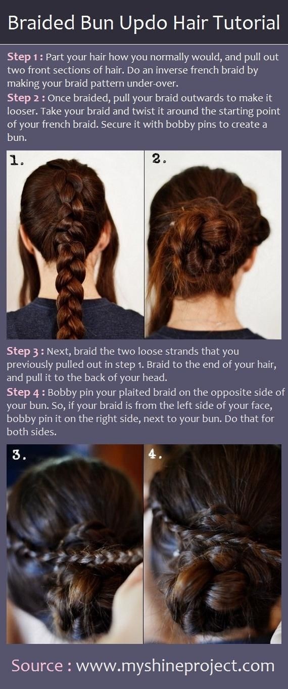 Chic Braided Bun Updo Hair Tutorial