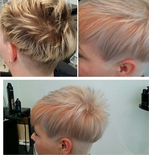 Colored Short Pixie Haircut