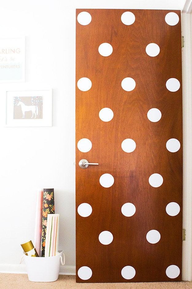 DIY Polka Dot Door