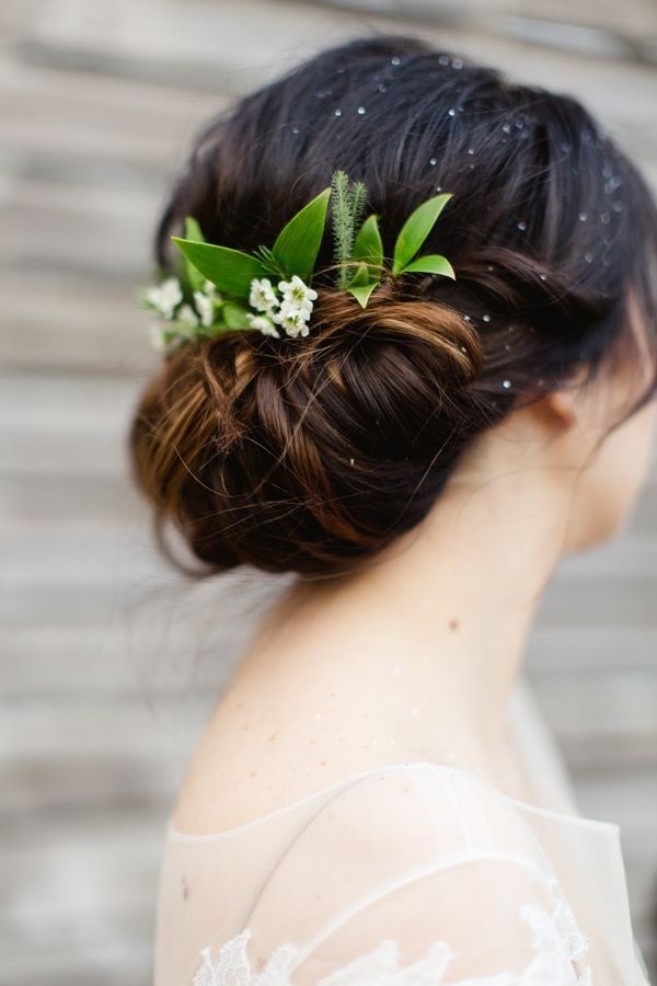 Elegant Flower Updo Hairstyle