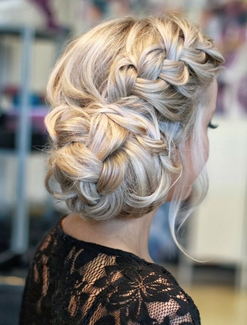 Side French Twisted Updo