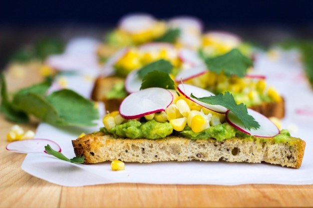 Grilled Corn Crostini with Avocado