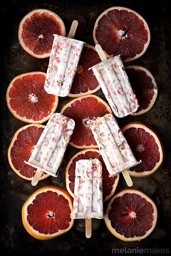 Honey Roasted Grapefruit Parfait Popsicles