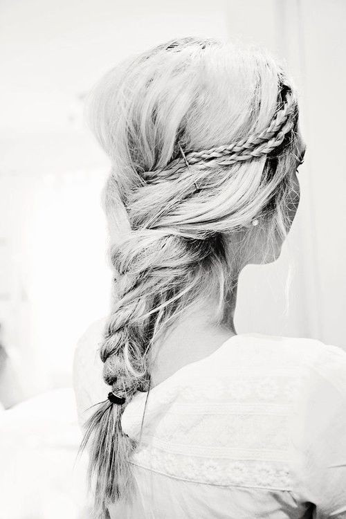 Messy Braided Hairstyle for Long Hair