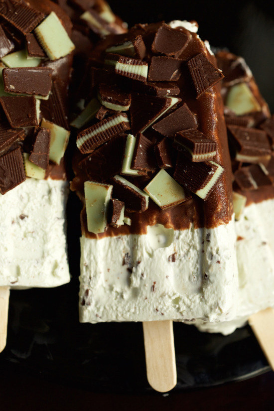 Mint Chocolate Cheesecake Popsicles