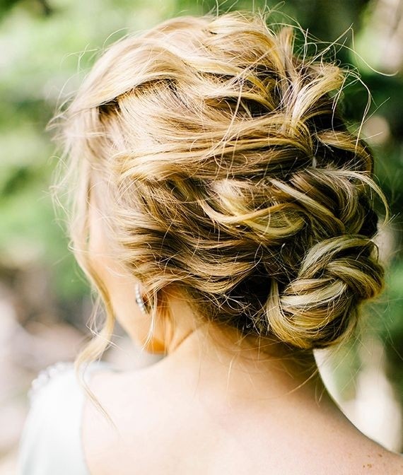 Romantic Braided Wedding Updo Hairstyle