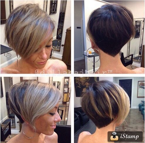 Short Hairstyle with Blond Highlights