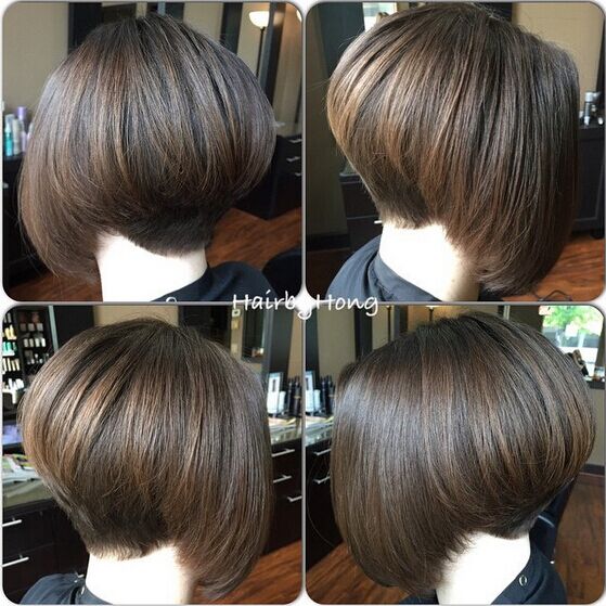 Stacked Bob Haircut for Straight Hair