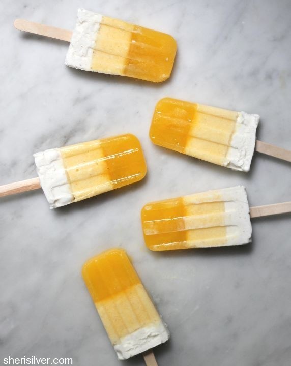 Striped Creamsicle Popsicles