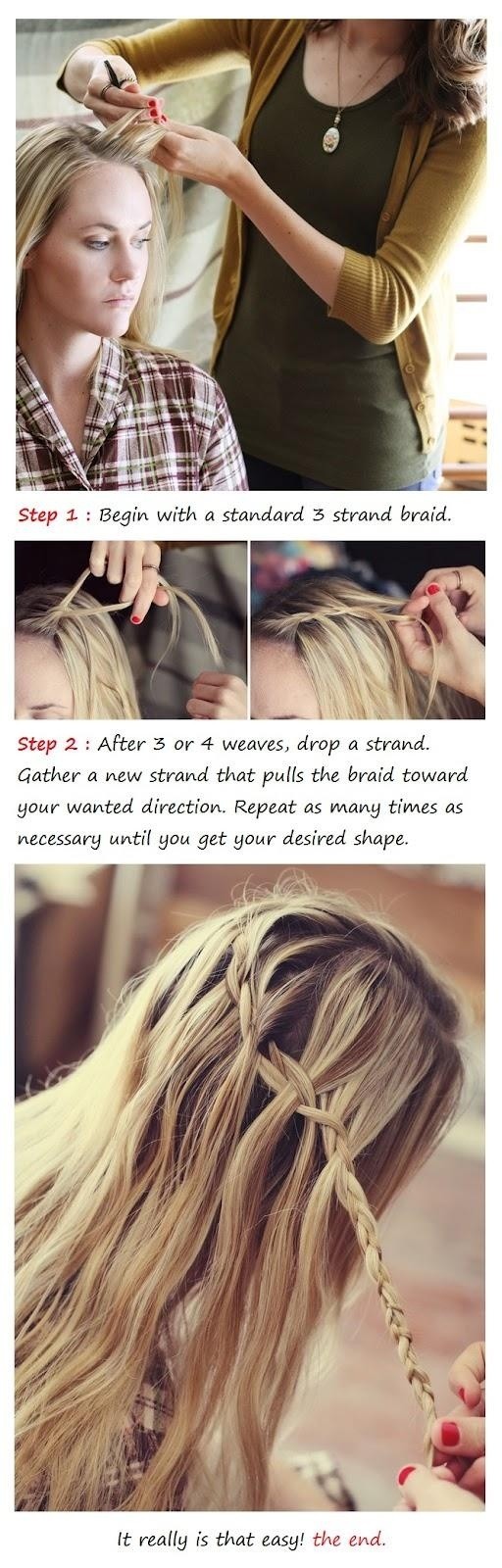 Waterfall Braid Tutorial for Long Hair