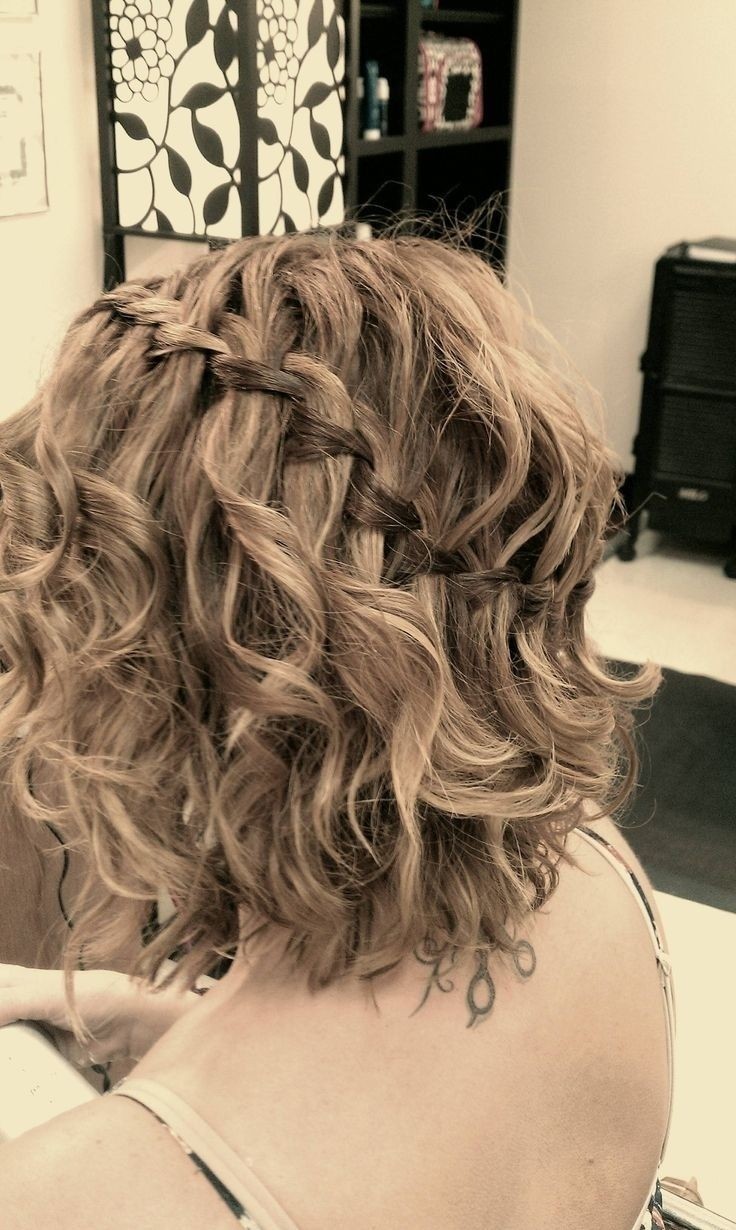 Waterfall Braid for Short Curly Hair