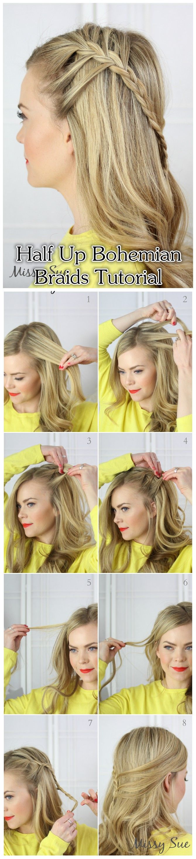 10 Boho Hair Tutorial for the Season - Pretty Designs