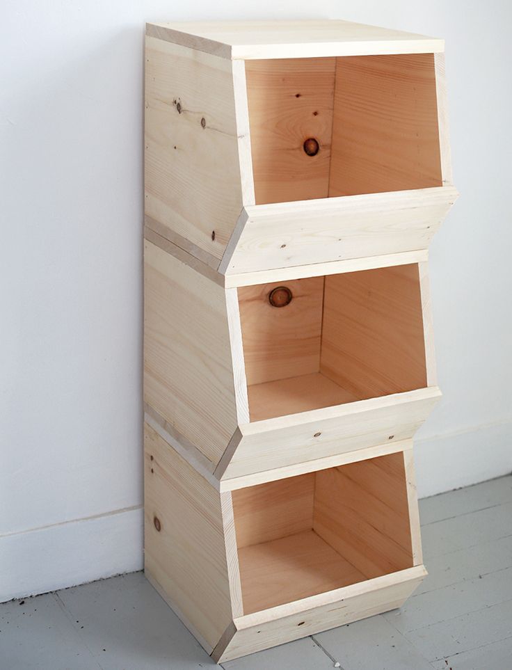 Wooden Toy Bins