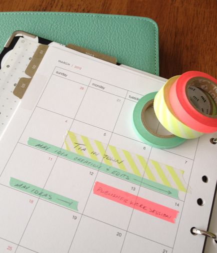 Washi Tape in the Planner
