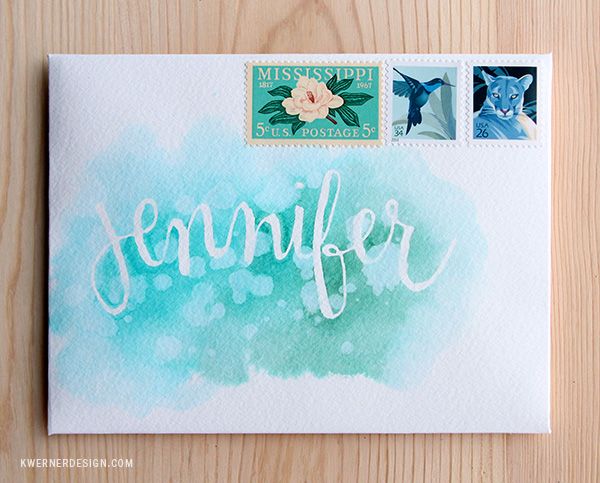 Watercolor Envelops