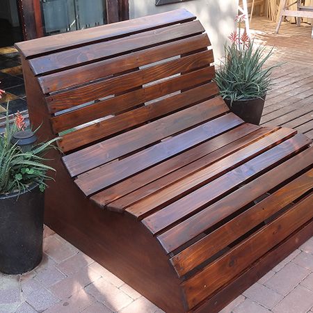 Slat Garden Love Seat