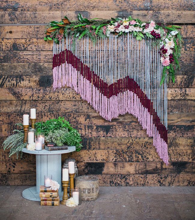 Yarn Floral Backdrop