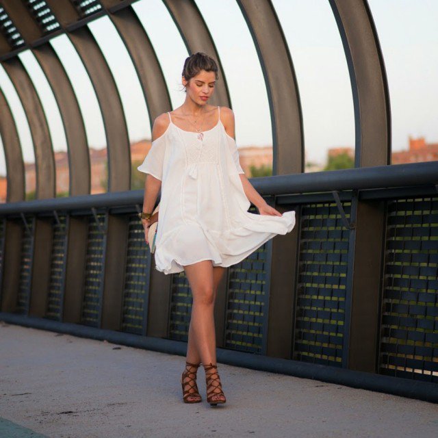 Boho-Chic White Dress